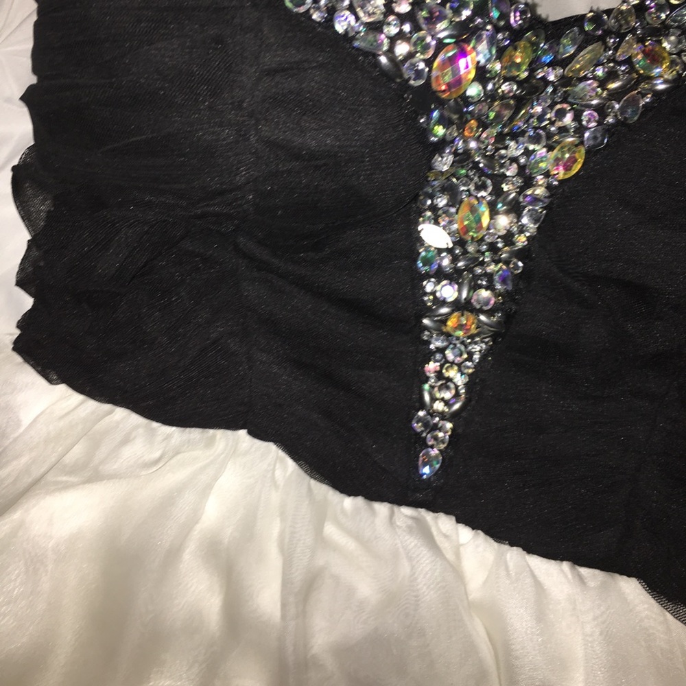 Black and white homecoming dress